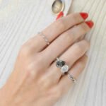 Grey Moissanite Engagement Ring – Oval & Pear Cut, Elegant & Customizable