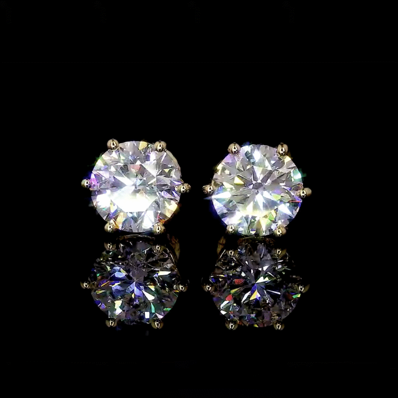 Elegant 2 carat lab grown diamond earrings for women featuring brilliant-cut stones in vintage style with secure push back closure, ideal for daily or formal wear.