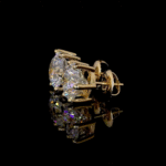 Beautifully crafted earrings for women with 2 carat lab grown diamonds in a vintage style stud setting and comfortable push back backs.