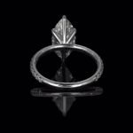3 Carat Marquise Lab-Grown Diamond Ring – Hidden Halo & Pavé in 14K White Gold | Veva Jewel
