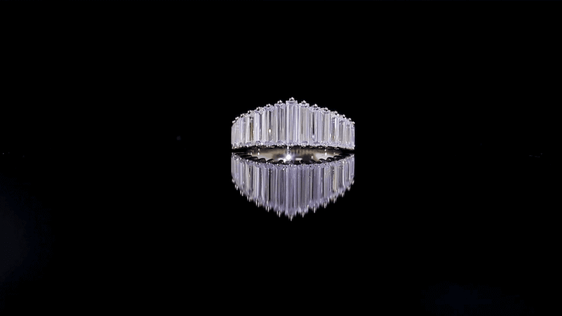 Baguette-Cut Lab-Grown Diamond Eternity Band | Vevajewel
