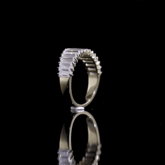 Baguette-Cut Lab-Grown Diamond Eternity Band | Vevajewel