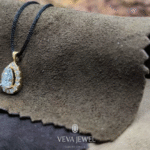Designer pear shape diamond pendant necklace
