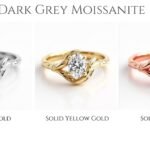 Nature inspired diamond engagement ring in gold