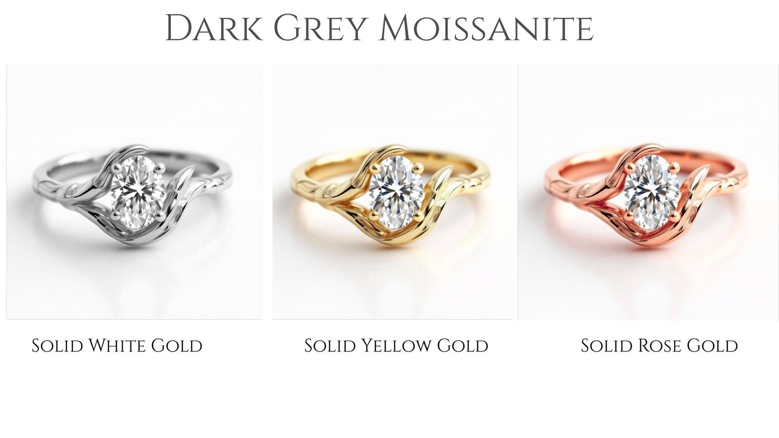 Nature inspired diamond engagement ring in gold