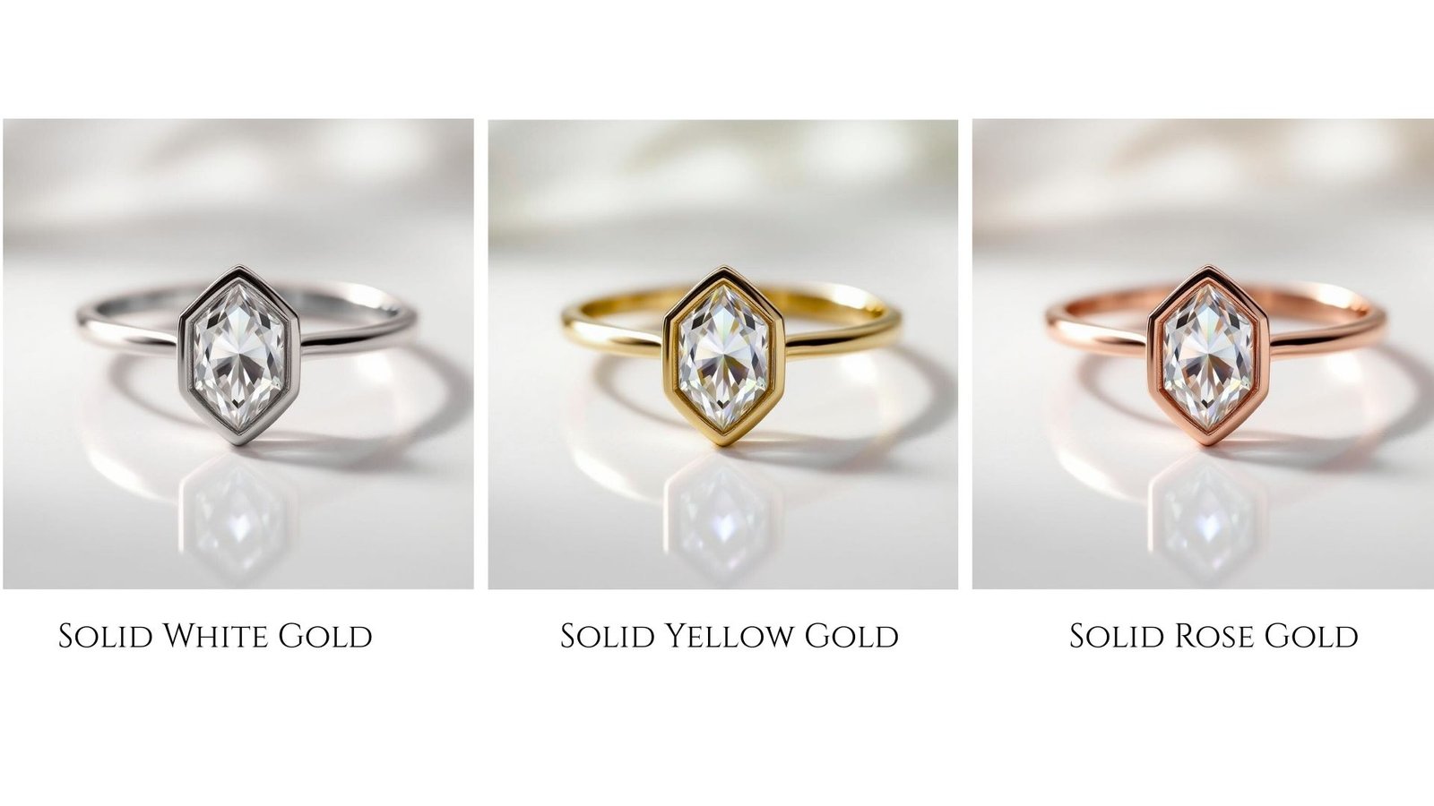 Hexagon Lab Grown Diamond Ring | Bezel Set Duchess Engagement Ring | 14K Gold Modern Minimalist Ring | Dutch Marquise Proposal Ring