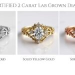 Vintage style moissanite ring with leaf details
