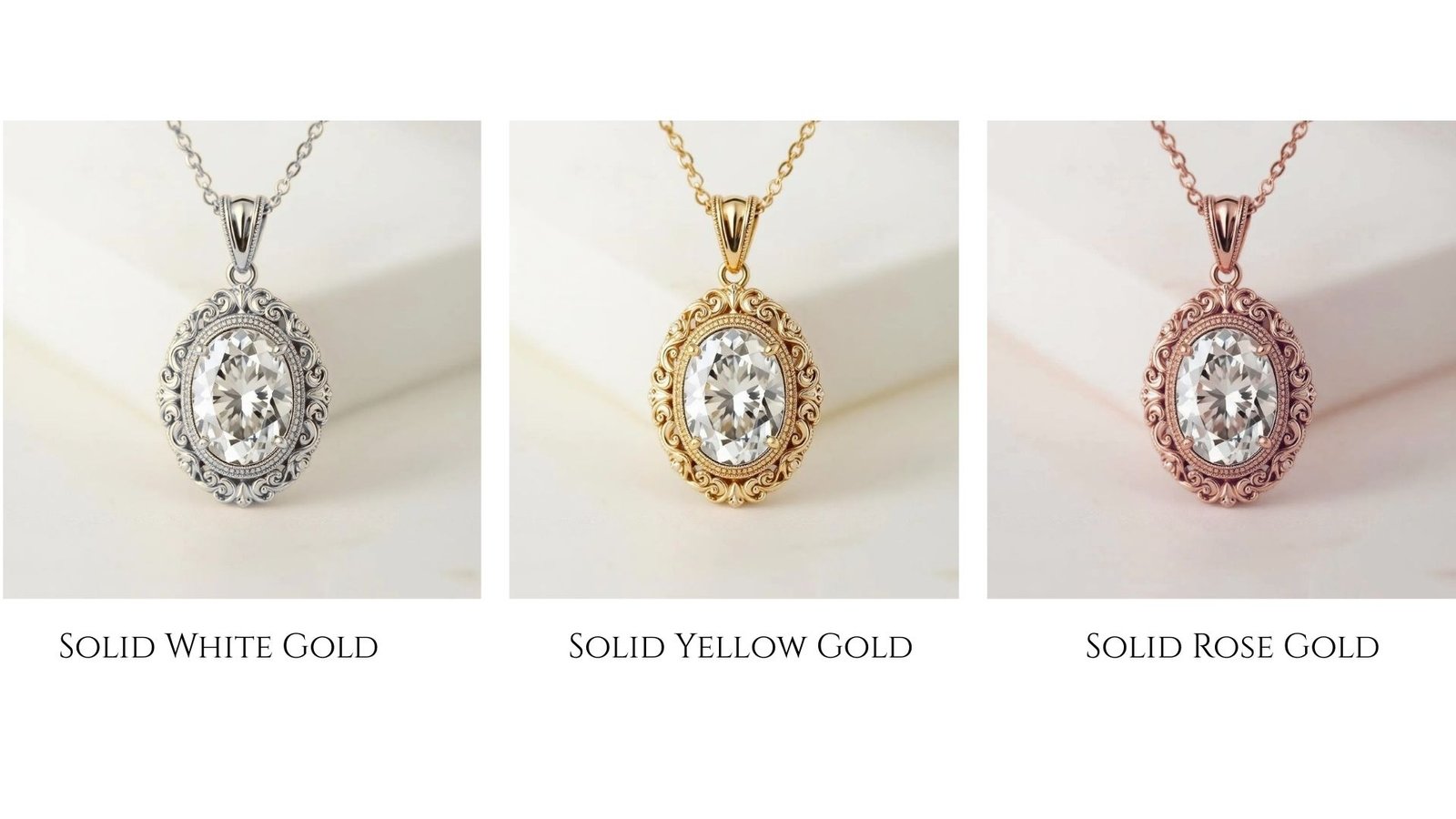 Classic halo moissanite pendant with ornate design