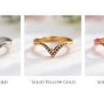 Black Enamel Diamond Chevron Band