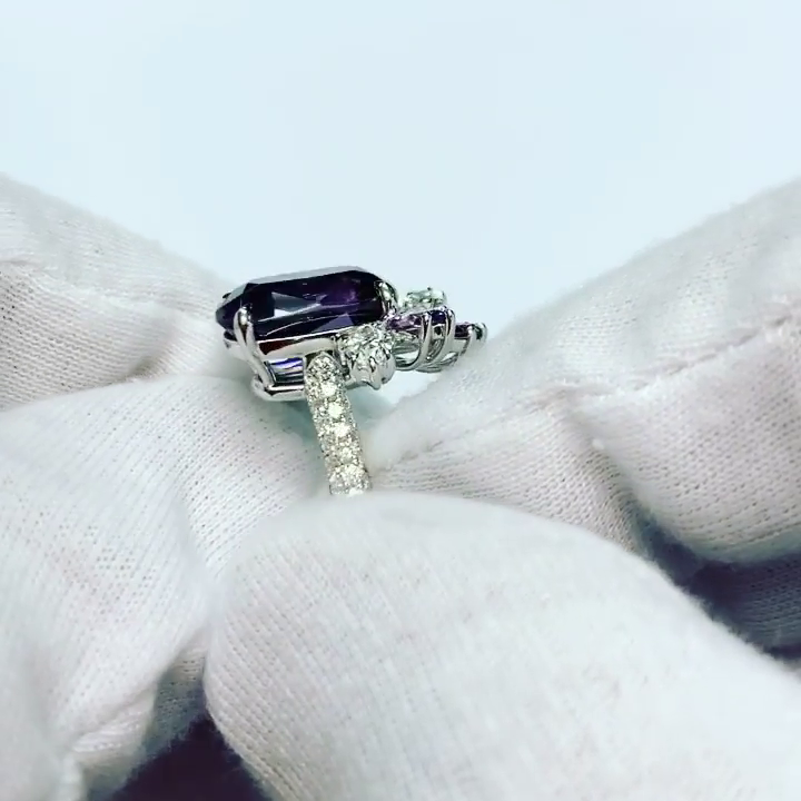 purple sapphire engagement ring for girlfriend