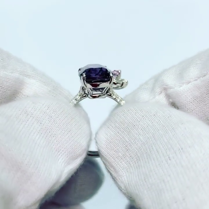 purple sapphire engagement ring for girlfriend