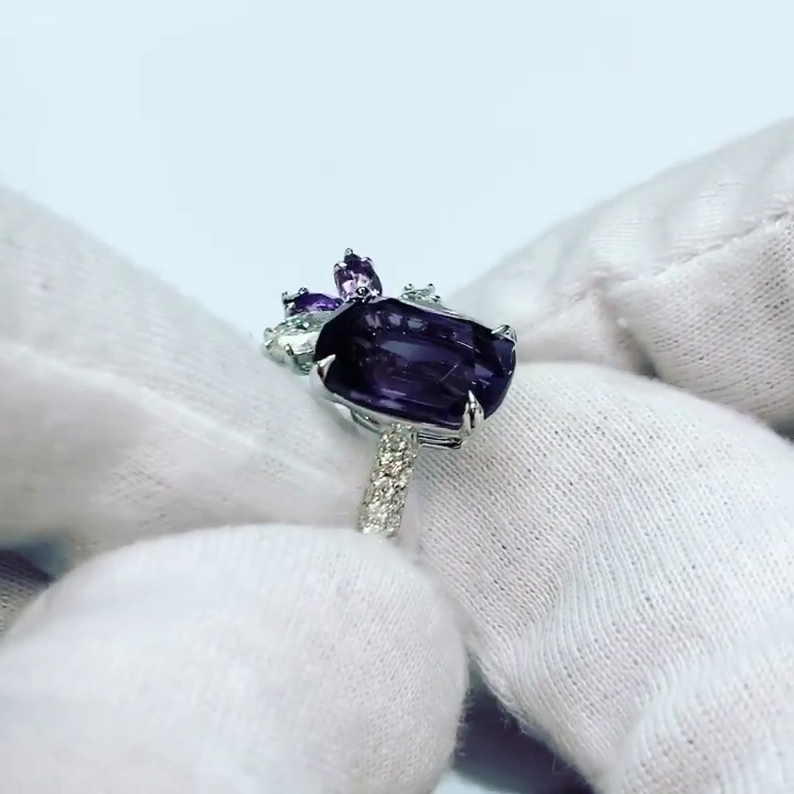 purple sapphire engagement ring for girlfriend