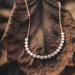 Gold necklace with bezel set lab diamonds