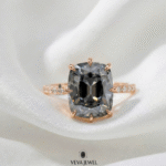 Luxury cushion cut moissanite bridal ring