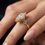 art deco marquise cut wedding ring for women