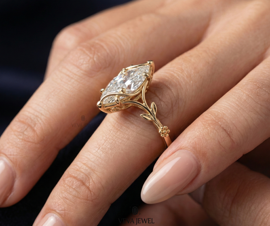 art deco marquise cut wedding ring for women