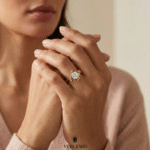 vintage style floral vine solitaire engagement ring