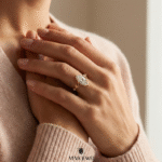 yellow gold marquise solitaire promise ring for her