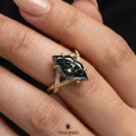 elegant dutch marquise cut grey engagement ring for her